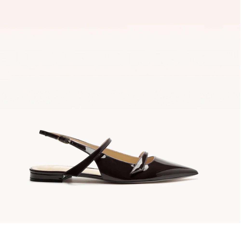 Alexandre Birman Patent Leather Slingback Flats